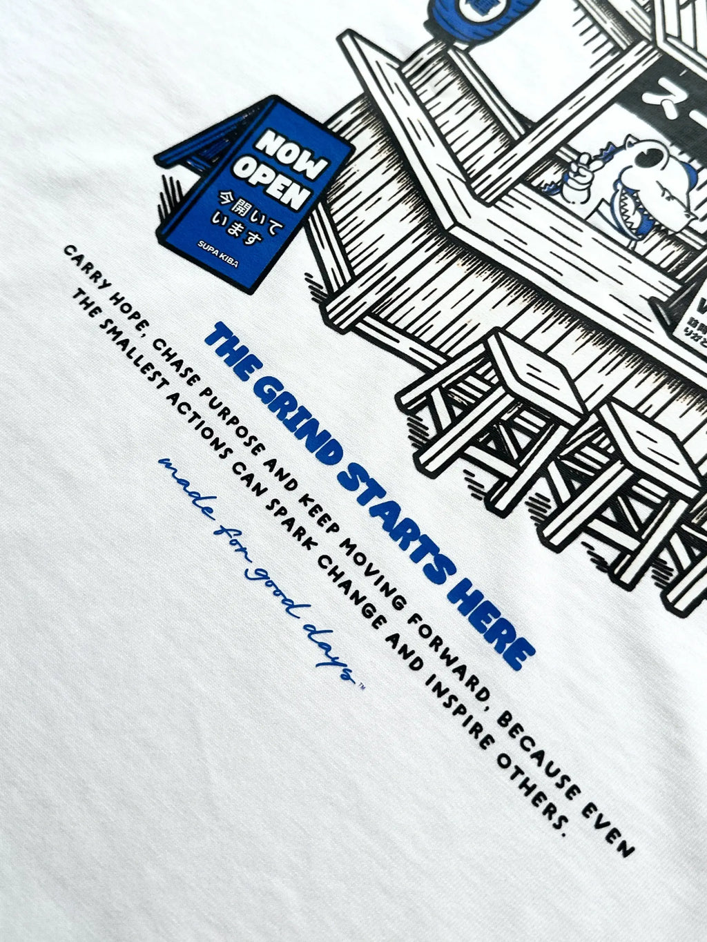 THE GRIND STARTS HERE — Boxy Tee