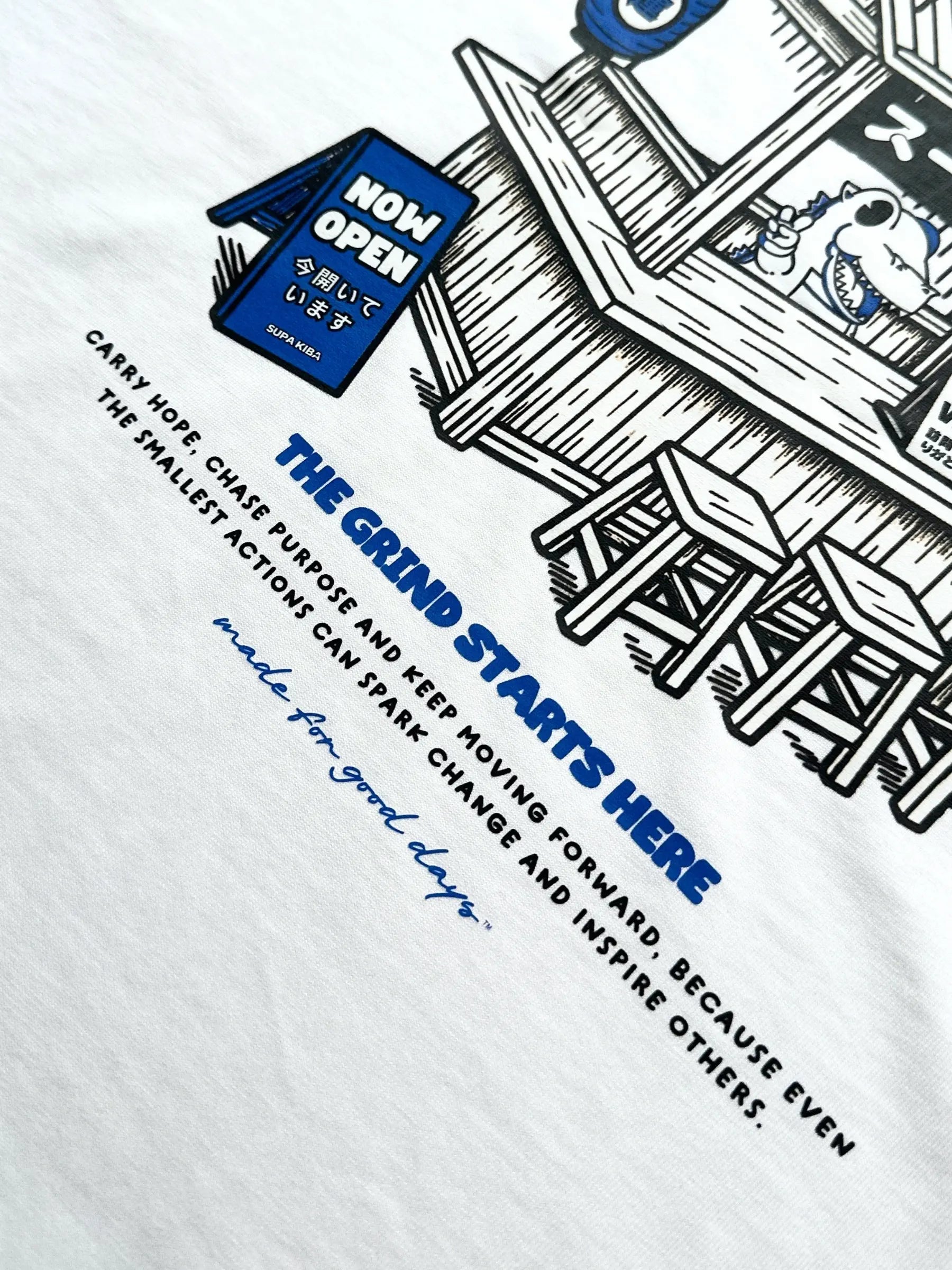 THE GRIND STARTS HERE — Boxy Tee