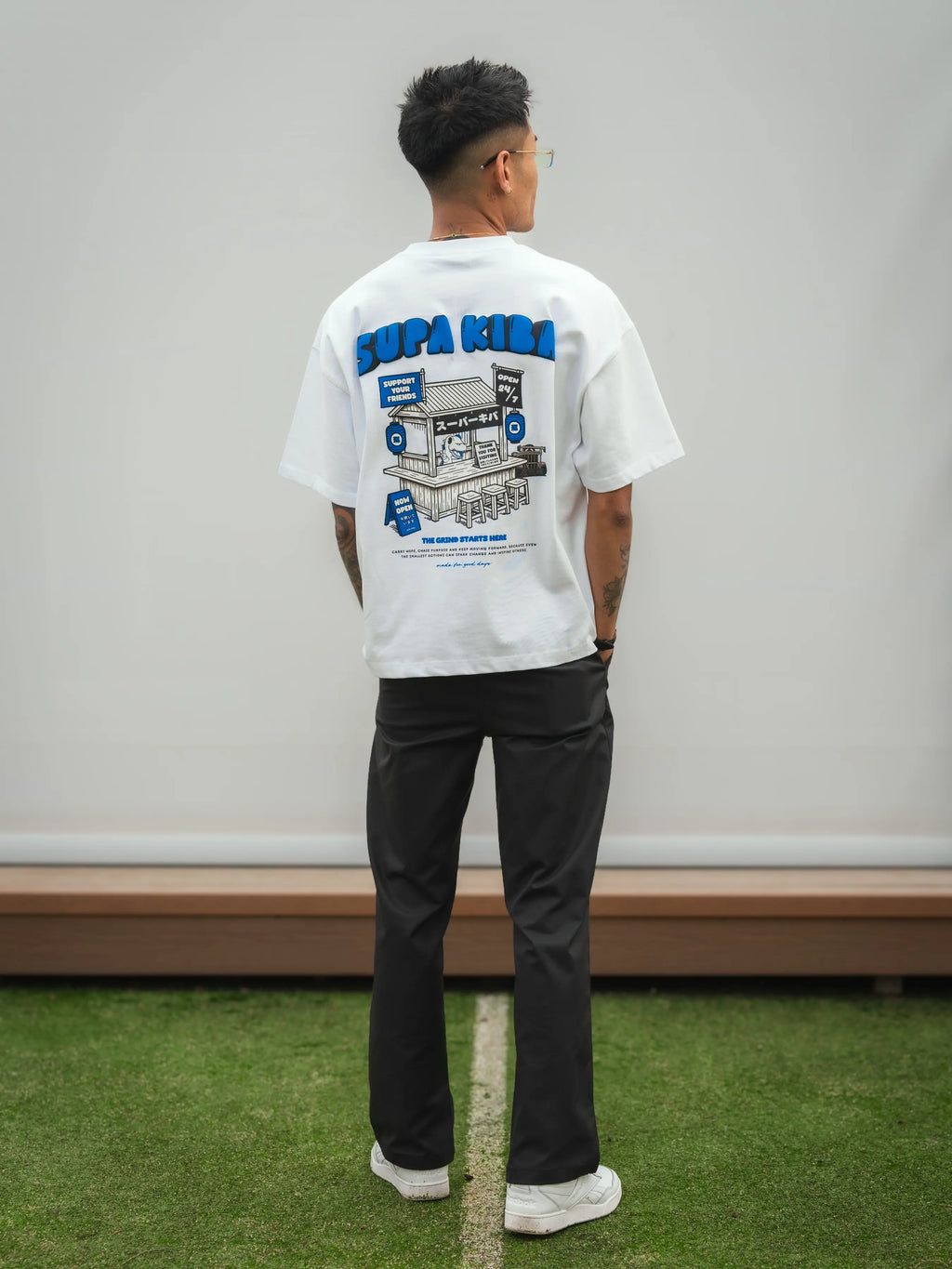 THE GRIND STARTS HERE — Boxy Tee