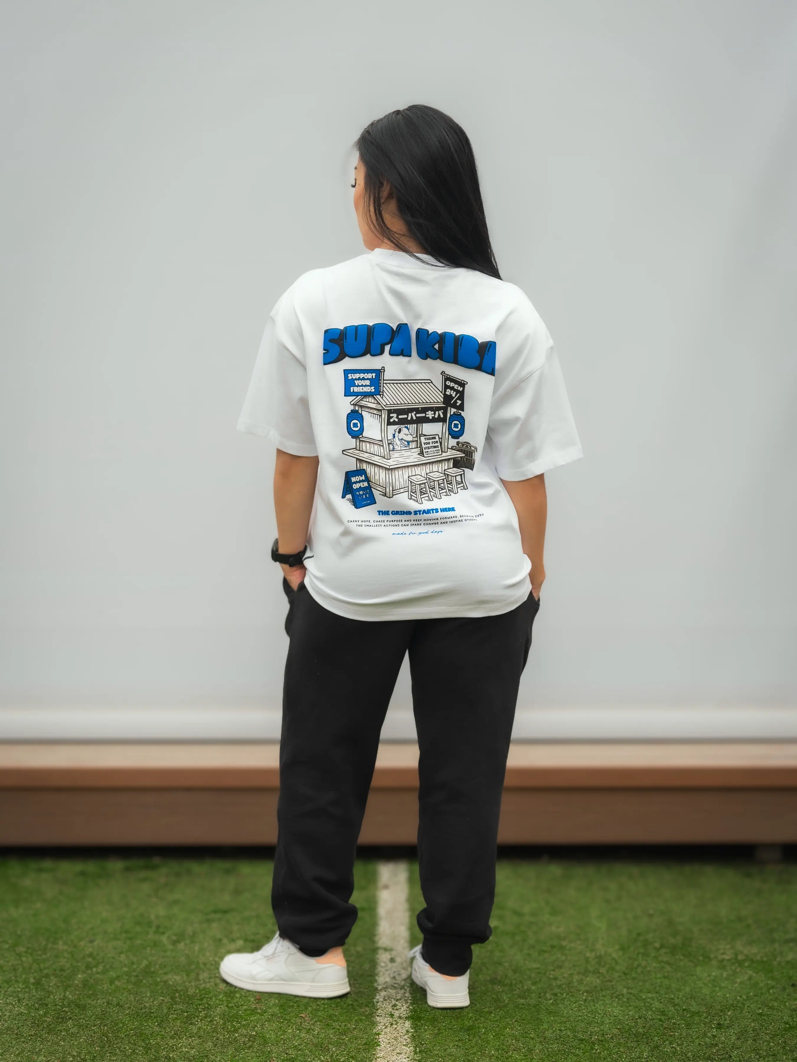 THE GRIND STARTS HERE — Boxy Tee